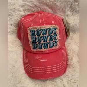 New with tags Pink Howdy Embroidered Cap
